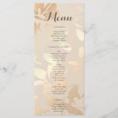 Minimalistisch Modern Goud Bruiloft Menu (Voorkant)