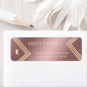 Minimalistisch modern goud geometrisch monogram etiket (Insitu)