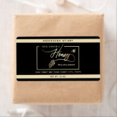 Minimalistisch Modern goud honing tak bijenpot Etiket (Insitu)