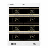 Minimalistisch Modern goud honing tak bijenpot Etiket (Full Sheet)