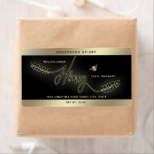 Minimalistisch Modern goud honing tak bijenpot Etiket (Insitu)