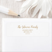 Minimalistisch Modern|Goud Kerstretouradres Etiket (Insitu)