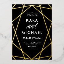 Minimalistisch modern goud op zwart | Weddenschap