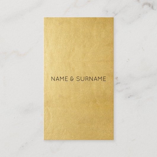 Minimalistisch modern goud - verticaal Visitekaart Visitekaartje (Voorkant)