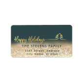 Minimalistisch modern goudscript Prettige feestdag Etiket (Voorkant)