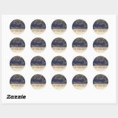 Minimalistisch modern goudscript Prettige feestdag Ronde Sticker (Vel)