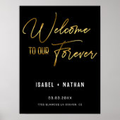 Minimalistisch 'modern' goudweddenschap poster (Voorkant)