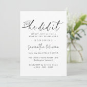 minimalistisch. | Modern Graduation Party Kaart (Staand voorkant)