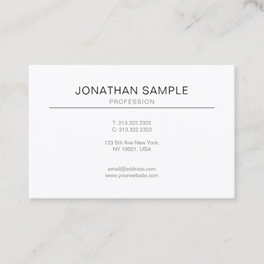 Minimalistisch modern grafisch design visitekaartje (Voorkant)