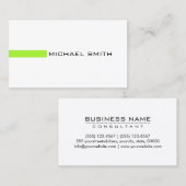 Minimalistisch Modern Green Lizard Elegant White Visitekaartje (Voorkant / Achterkant)