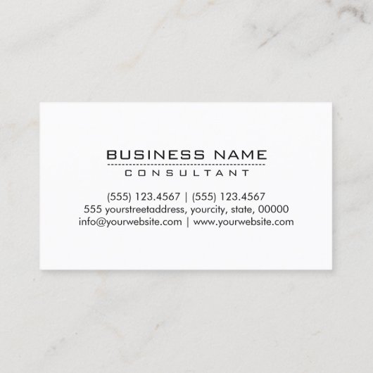 Minimalistisch Modern Green Lizard Elegant White Visitekaartje (Achterkant)