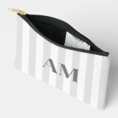 Minimalistisch modern grijs Initiaal monogram Etui (Open)