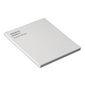 Minimalistisch modern grijs platina notitieblok (Schuin)
