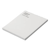 Minimalistisch modern grijs platina notitieblok (Linkerzijde)
