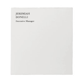 Minimalistisch modern grijs platina notitieblok