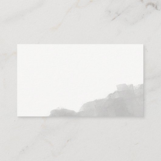 Minimalistisch Modern Grijs Waterverf Bruiloft Esc Plaatskaartje (Achterkant)