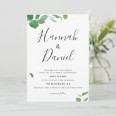 Minimalistisch modern groen biedt aangepaste bruil kaart (Staand voorkant)