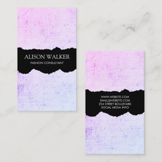 Minimalistisch Modern Grunge Visitekaartje (Voorkant / Achterkant)