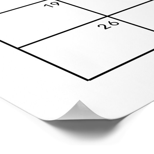 Minimalistisch Modern Guess Baby Vervaldatum Kalen Poster (Hoek)