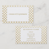 Minimalistisch modern Gulden Wit Visitekaartje (Voorkant / Achterkant)