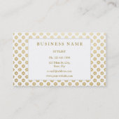 Minimalistisch modern Gulden Wit Visitekaartje (Achterkant)