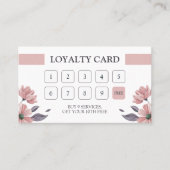 Minimalistisch Modern Haarstylist Blush Roze Bloem Klantenkaartje (Voorkant)