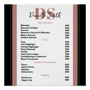 Minimalistisch modern Haarstylist Perfect Poster