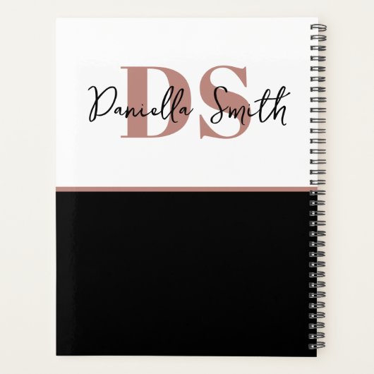 Minimalistisch modern Haarstylist Planner (Achterkant)