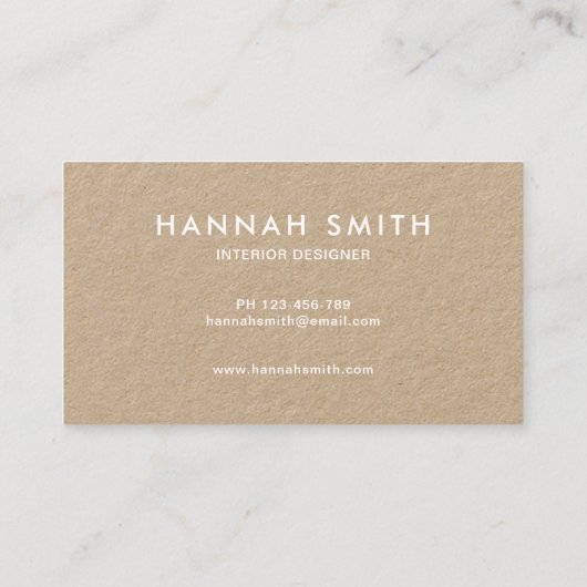 Minimalistisch modern Hallo Visitekaartje (Achterkant)