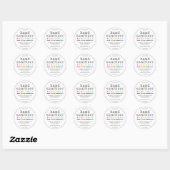 Minimalistisch modern handbediende zeepmerk ronde sticker (Vel)