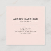 Minimalistisch modern handgeschreven monogram vierkante visitekaartje (Achterkant)