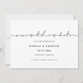 Minimalistisch modern handgeschreven Save the date (Voorkant)