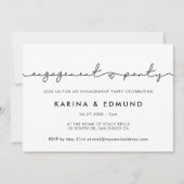 Minimalistisch modern handgeschreven verlovingsfee kaart (Voorkant)