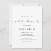 Minimalistisch modern handgeschreven vrijgezellenf kaart (Voorkant)