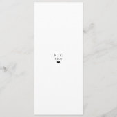 Minimalistisch modern handschrift bruiloft menu (Achterkant)