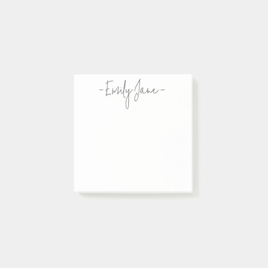 Minimalistisch modern handschrift post-it® notes (Voorkant)