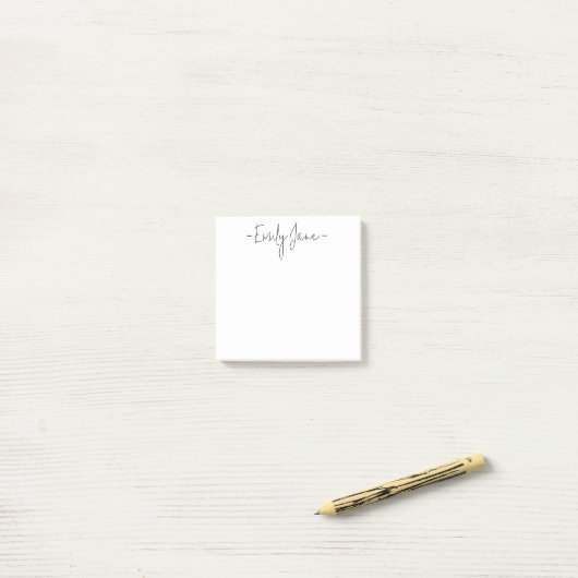 Minimalistisch modern handschrift post-it® notes (Op bureau)
