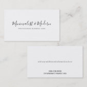 Minimalistisch modern handschrift professional visitekaartje (Voorkant / Achterkant)