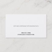 Minimalistisch modern handschrift professional visitekaartje (Achterkant)