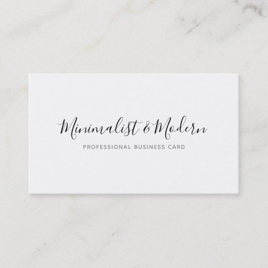 Minimalistisch modern handschrift professional visitekaartje (Voorkant)