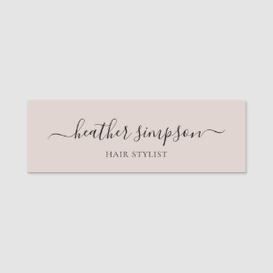 Minimalistisch modern handschrift voor lettertype  naamplaatje