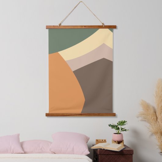 Minimalistisch modern hangend wandkleed (Slaapkamer)