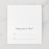 Minimalistisch Modern Happy Je bent hier. Plaatskaartje (Buitenkant ongevouwen)