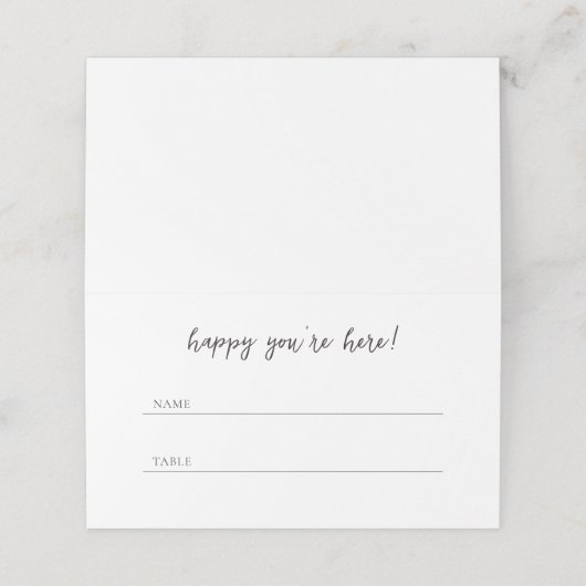 Minimalistisch Modern Happy Je bent hier. Plaatskaartje (Buitenkant ongevouwen)