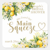 Minimalistisch modern hoofd knijpen Vrijgezellenfe Vierkante Sticker (Voorkant)