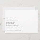 Minimalistisch modern Horizontaal Foto Trendy Wedd Kaart (Achterkant)