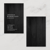 Minimalistisch modern houtafbeelding creatief visitekaartje (Voorkant / Achterkant)