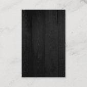 Minimalistisch modern houtafbeelding creatief visitekaartje (Achterkant)