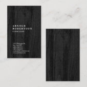 Minimalistisch modern houtafbeelding creatief visitekaartje (Voorkant / Achterkant)