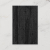 Minimalistisch modern houtafbeelding creatief visitekaartje (Achterkant)